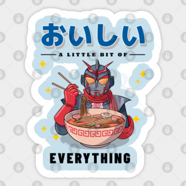 Anime Ramen Edison Robot Manga Art Sticker TeePublic